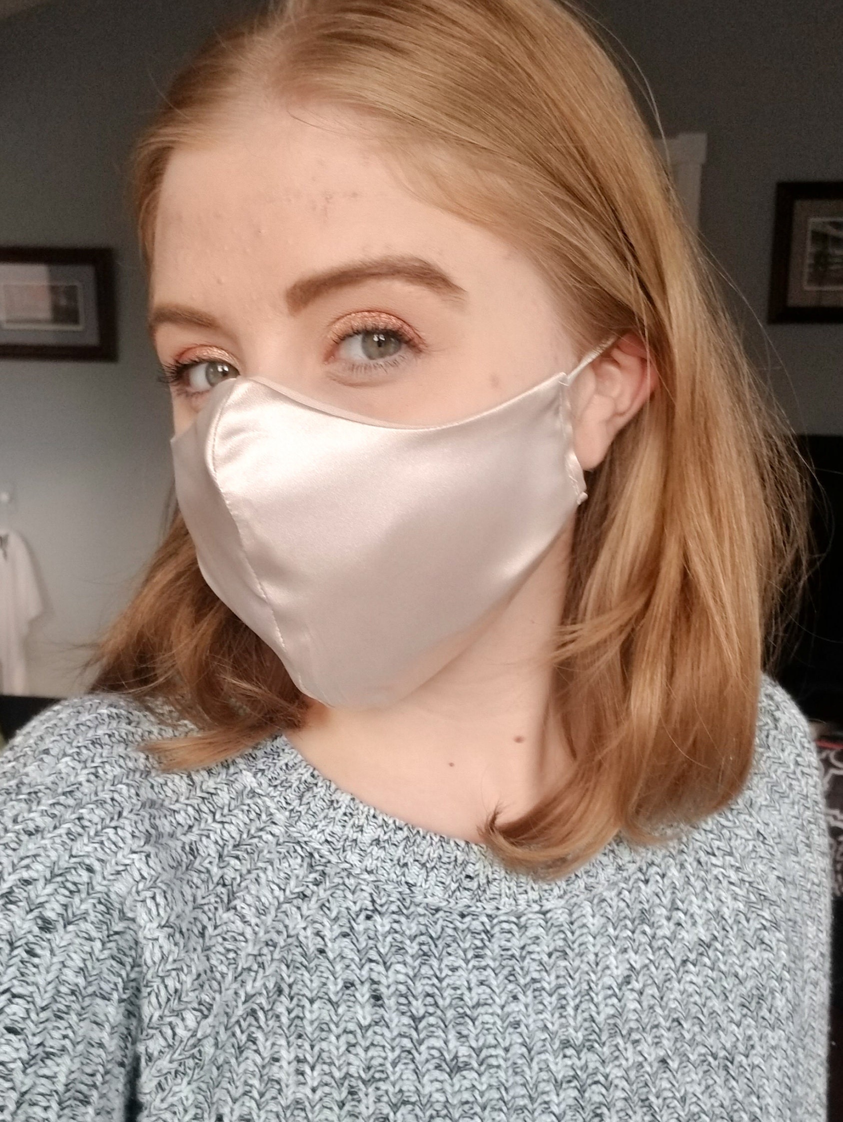 Satin Mask Collection Double Lined Masks Woman Adult Mask Scrunchie