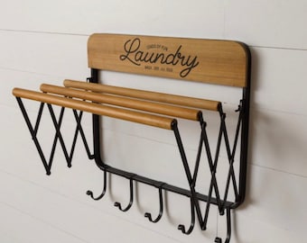 Laundry Shelf With Hooks New