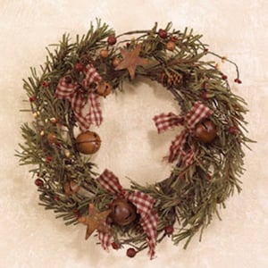 18” Primitive Christmas Wreath NEW