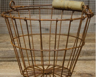 Wire Egg Basket Black or Rusty Color! New