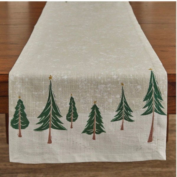 Winter Forest Table Runner 15” x 72” New