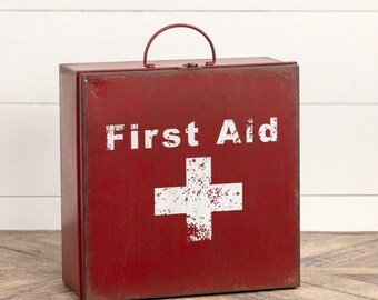 Red and White First Aid Box New