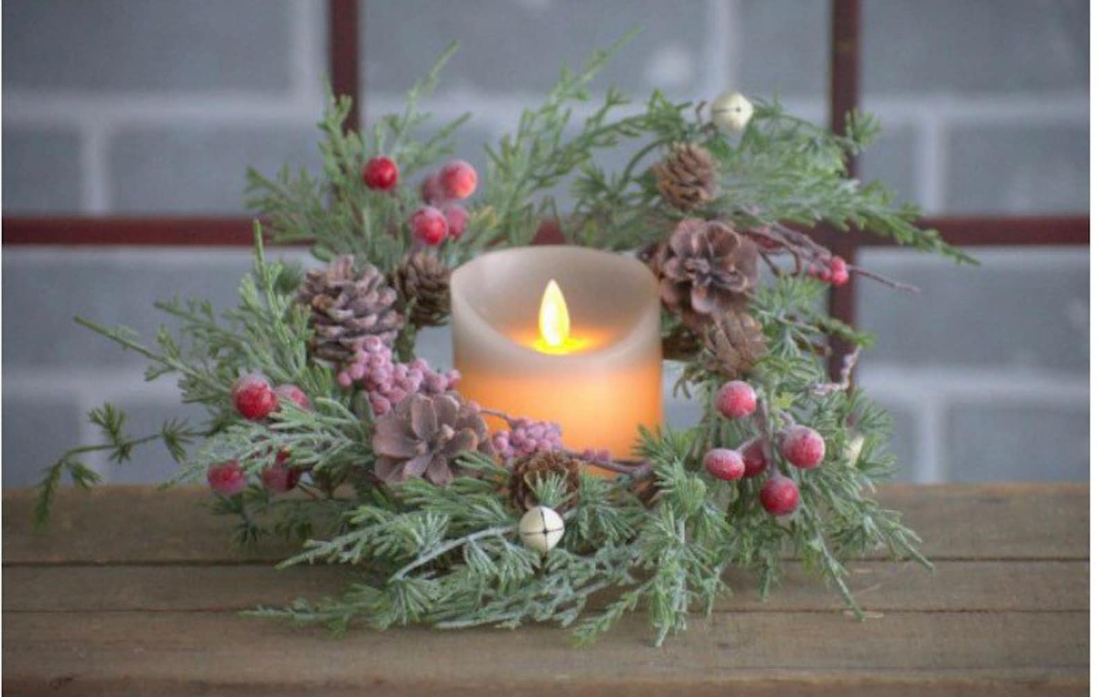 Lightup your Xmas party with 20 Christmas table decoration 27 Christmas Eve 4.5in Candle Ring