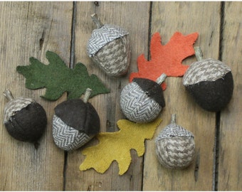 Felt Acorns and Leaves bowl Fill ! NEW