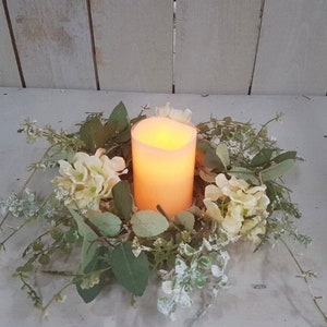 Garden Hydrangia 4.5 inch Candle Ring  NEW