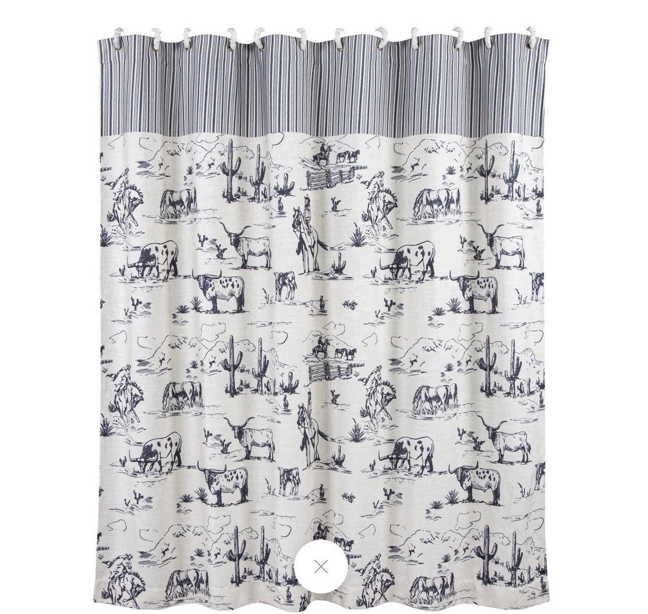 Ranch Life Shower Curtain with Hooks! New