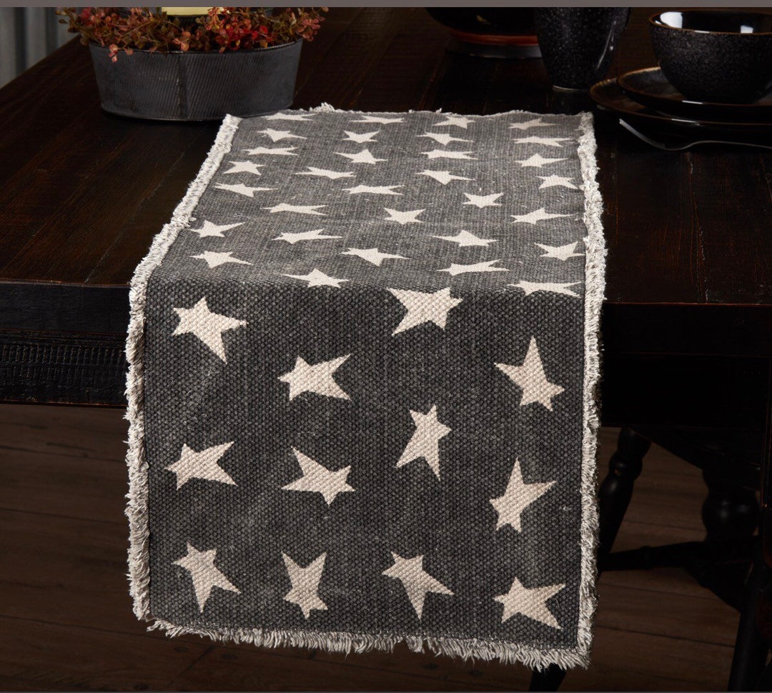 Black Primitive Star Table Runner 13x 36NEW Etsy