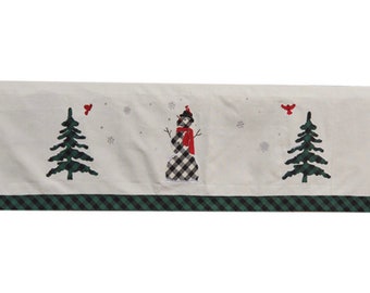 Snowman Mantel Scarf 45” x 17” Park Design! New