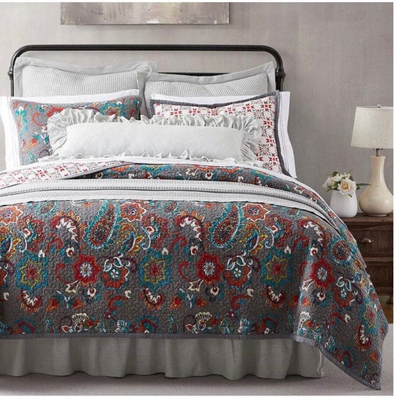 Abbie Western Paisley Reversible Quilt Set New -  Canada