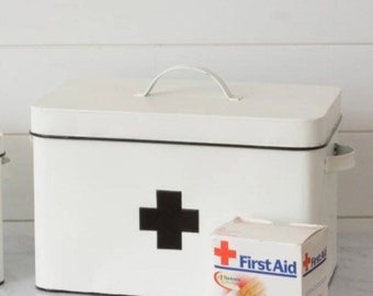 Large First Aid Metal Box! New