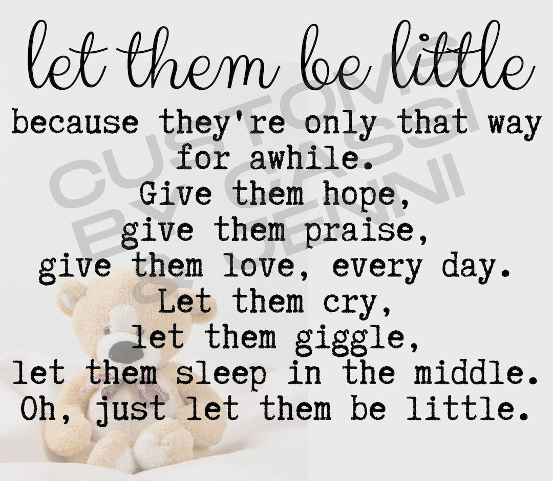 Let Them Be Little SVG PNG JPG - Etsy