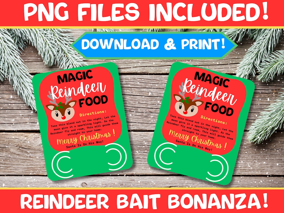 Magic Reindeer Food Reindeer Food Christmas Eve Party Favor Christmas