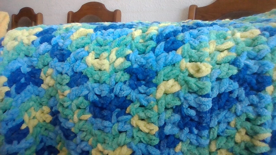 Handsome Guy Bernat Baby Blanket Etsy