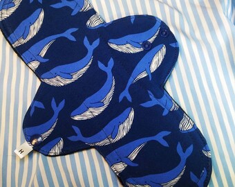 11" Heavy Flow Reusable Cloth Menstrual Pad, Cotton Fleece Night Pad