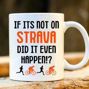 Taza Strava - Taza de maratón, Trail Running, Regalo divertido para Strava, Regalo para corredor, Taza para correr, Taza para ciclista, Regalo para él, Regalo para ella