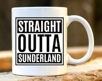 Sunderland Hip Hop Mug. Straight Outta Sunderland Coffee Cup. Funny Rapper Gift. UK Hip Hop Merchandise.