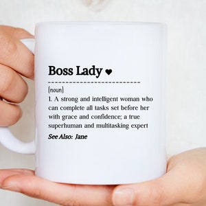 Taza "Jefa" - ¡Jefa de verdad!, Regalos personalizados, Como una jefa, Regalo de cumpleaños número 30 para ella, Regalo para jefa, Taza divertida para jefa, Regalos para mujeres