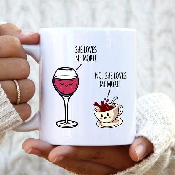 Wine Lover Mug. Coffee Lover Mug. Wine Gifts. Gifts for Women. Funny Coffee Mug. Unique Present.
