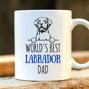 World&#39;s Best Labrador Dad - Personalised Labrador Mug, Dog Lover Gift, Labrador Owner Present, Gift for Dad, Gift for Father, Friend Gifts