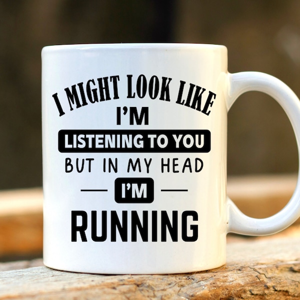 Running Mug. Personalised Running Gift. Funny Runner Gift Idea. Rather Be Jogging. Best Jogger Ever. I Love Marathons. Running Coaster.
