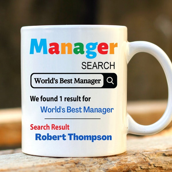 World's Best Manager Mug. Personalised Manager Gift. Gift for Manager. Phd Graduation Gift. Manager Present.