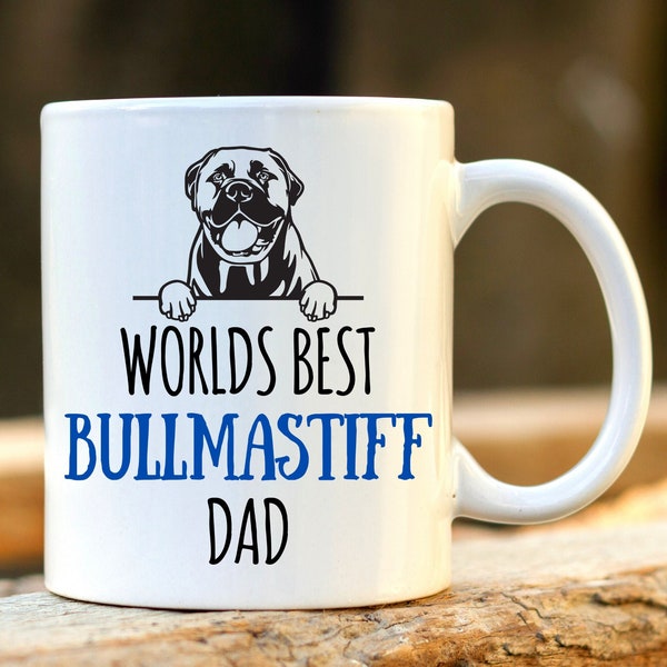 Le meilleur papa Bullmastiff du monde. Tasse Bullmastiff personnalisée. Cadeau d'amant de chien. Amant de Bullmastiff présent. Cadeau pour papa. Cadeau pour le père.