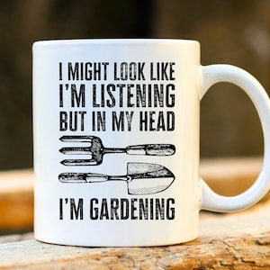 Vintage Gardening Mug. Gardener Mug. Rude Mug. Gardening Gift. Funny Gardening Mugs. Profanity Gift.