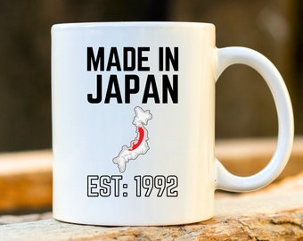 Made In Japan Coffee Mug. Map Of Japan. Japan Teacup. Personalised Japanese Mug. Funny Japanese Gift. Gift for Japanese Person.