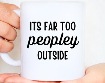 Tazza "Troppo popolare" - Regalo per introversi, Tazza per ansia sociale, Persone infelici, Socialmente imbarazzanti, Tazza divertente per introversi
