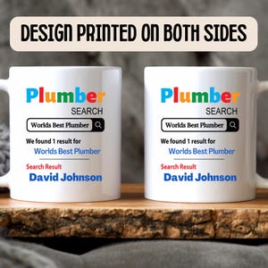 World’s Best Plumber Mug – Personalised Plumber Gift, Funny Plumbing Coffee Cup, Unique Gift for Tradesmen, Graduation or Thank You Present image 4