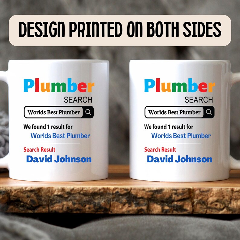 World’s Best Plumber Mug – Personalised Plumber Gift, Funny Plumbing Coffee Cup, Unique Gift for Tradesmen, Graduation or Thank You Present image 4