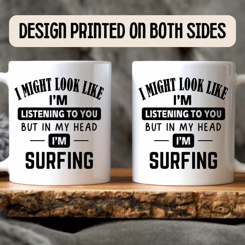 In meinem Kopf Surfen Becher - Surfer Geschenk, personalisierte Surf Geschenke, Geschenk zum 21 Bild 4