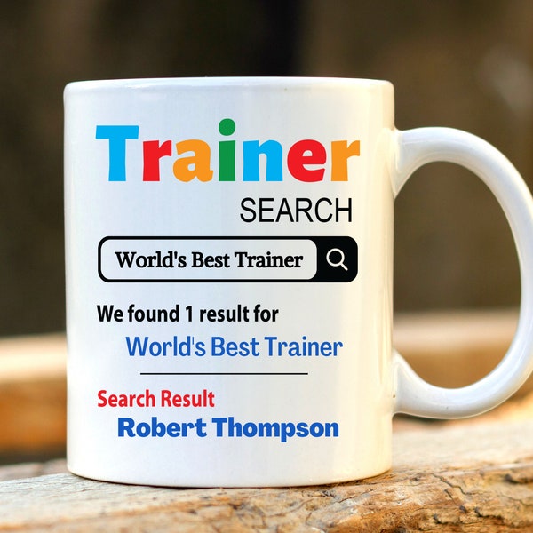 World's Best Trainer Mug. Personalised Trainer Gift. Gift for Trainer. Phd Graduation Gift. Trainer Present.