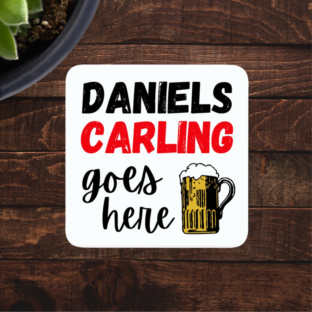 Personalised Beer Mat Wooden Cork Coasters. Custom Gift for Etsy