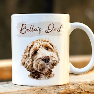 Personalised Dog Dad Mug. Custom Text Pet Mug. Dog Dad Gift. Gift for Him. Dog Lover Gift. Gift for Dad. Gift for Boyfriend.