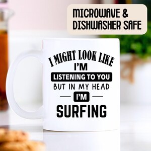 In meinem Kopf Surfen Becher - Surfer Geschenk, personalisierte Surf Geschenke, Geschenk zum 21 Bild 3