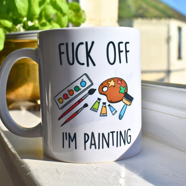 Painter Gift. Painter Mug. Gift for Painter. Profanity Gifts. Rude Coffee Mug. Offensive Coffee Cups. Hilarious Mugs.