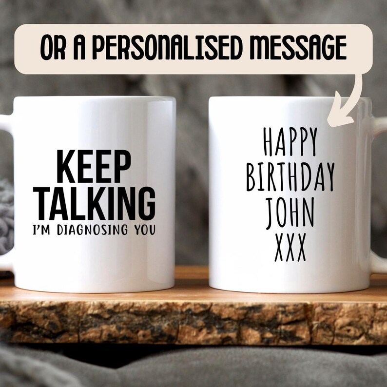 Keep Talking Mug - Psychology Gifts, Psychologist Gift, Psychology Mug, Therapist Gift, Psychology Graduation Mug, Psychology Graduate image 5
