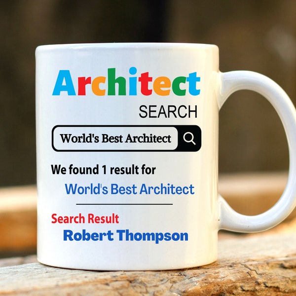 World's Best Architect Mug. Personalised Architect Gift. Gift for Architect. Graduation Gift. Architect Present.