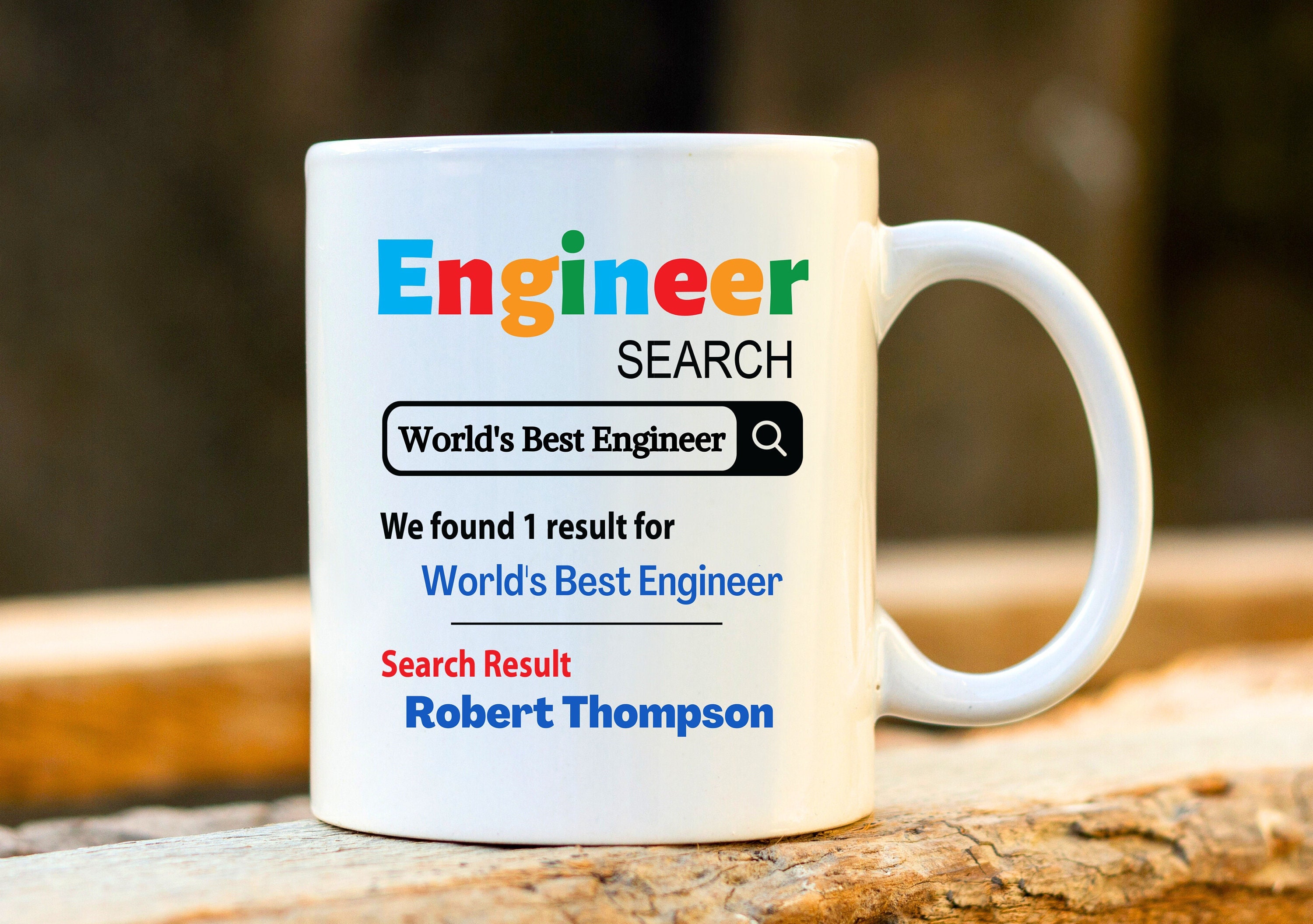 World's Best Engineer Mug. Personalised Engineer Gift. Engineering Student. Phd Graduation Gift. Engineer Present.