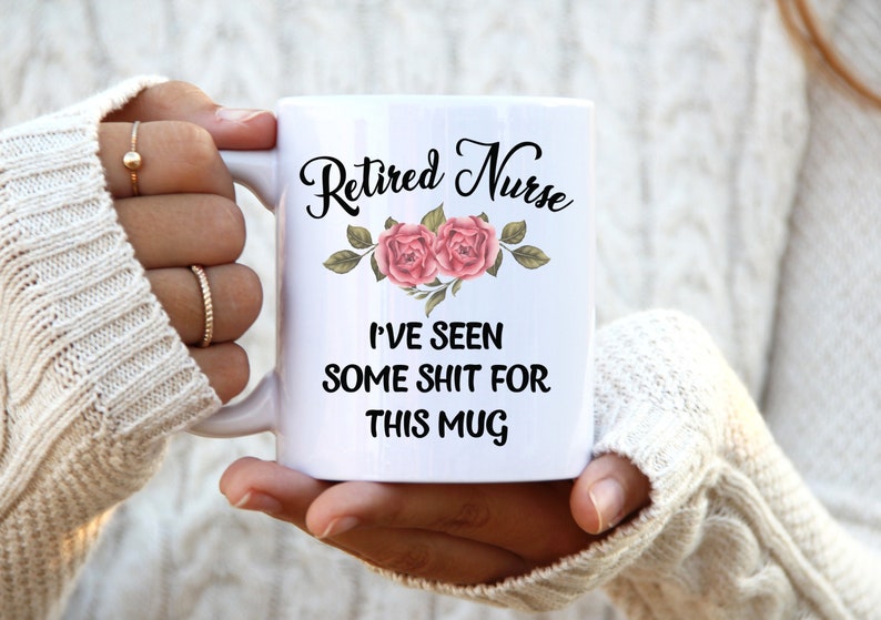 Retired Nurse Gift. Nurse Retirement Gift. Gifts for Nurses. Retirement Mug. Retired Nurse Mug. image 1