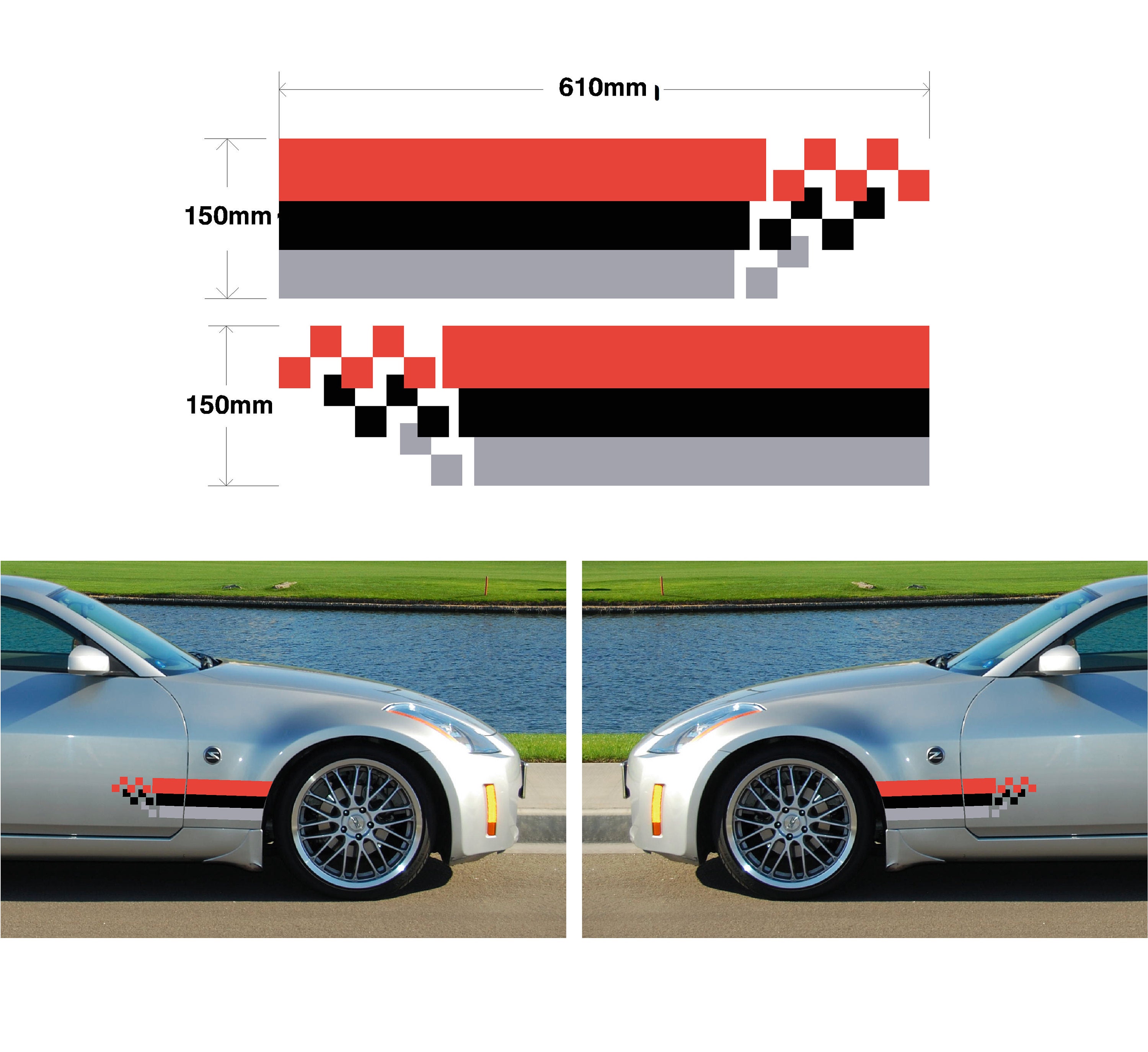 Nismo Broken Stripe Set for Nissan - 350z, Skyline, GTR