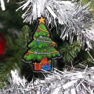 Personalised Christmas Tree Acrylic Bauble Decoration - Christmas Tree