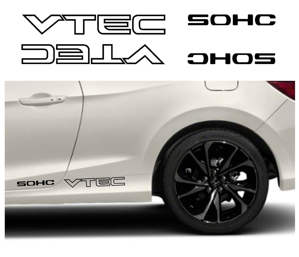 SOHC VTEC Stickers in Black for Honda Vinyl self adhesive Etsy