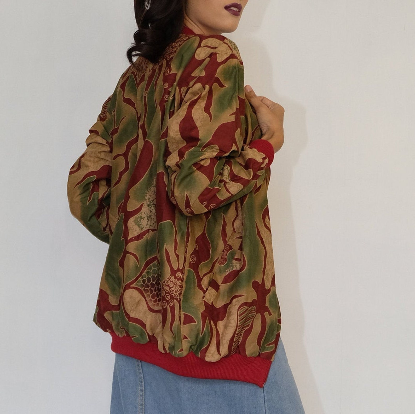 batik bomber jacket