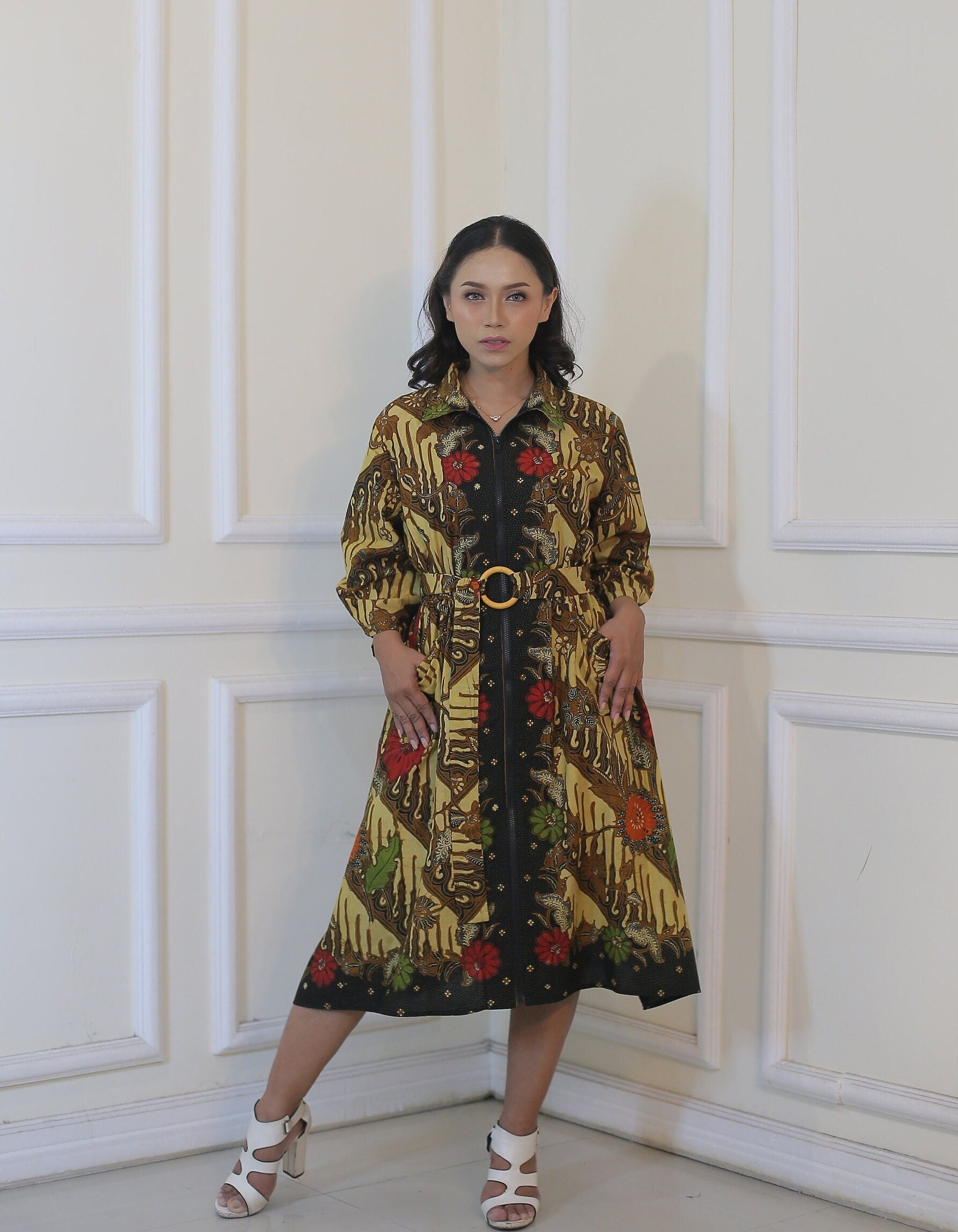 batik midi dress Ayana Batik Midi Dress Red Poppy