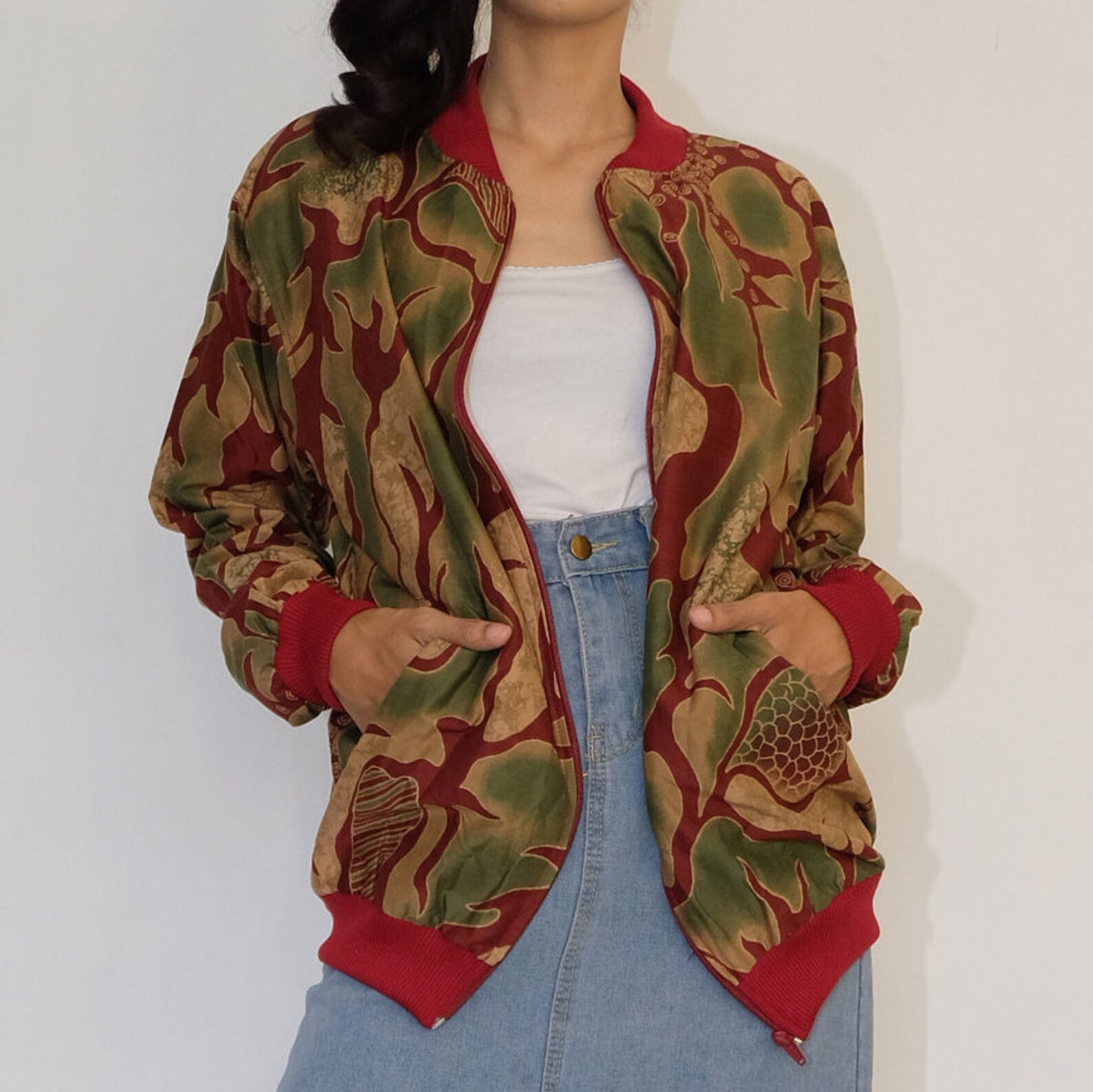 batik bomber jacket
