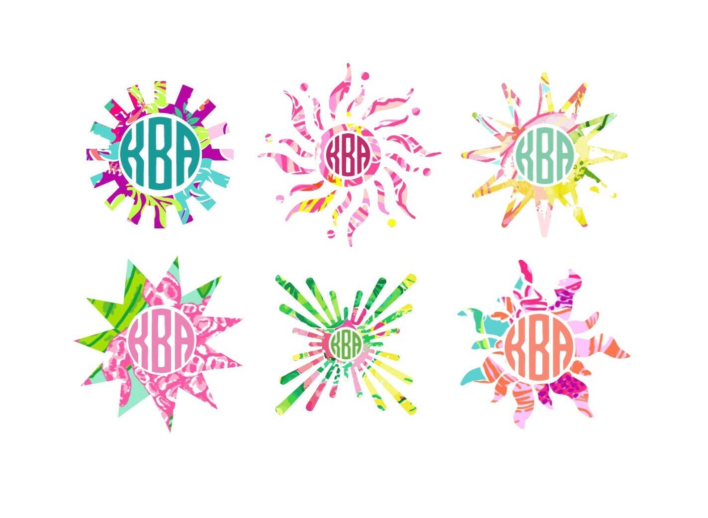 Custom Lilly Pulitzer Monogram Decal Sticker – Campus Connection