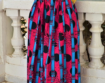 Long Skirt in wax fabric Joal Size 36