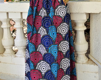 Long Skirt in wax fabric Louga Size 36